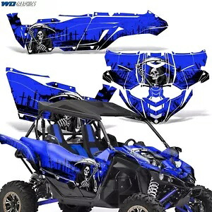 グラフィックキット ヤマハ YXZ 1000 1000R デカールスキン SXS UTV 15-18 リープブルーに適合 Graphic Kit Fits Yamaha YXZ 1000 1000R Decal Skins SXS UTV 15-18 REAP BLUE 【並行輸入品】