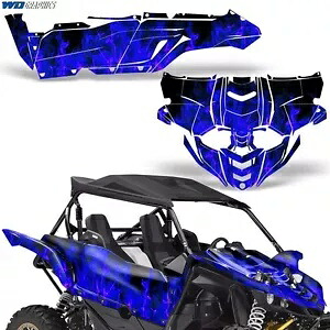 グラフィックキット ヤマハ YXZ 1000 1000R デカールスキン SXS UTV 15-18 アイスブルーに適合 Graphic Kit Fits Yamaha YXZ 1000 1000R Decal Skins SXS UTV 15-18 ICE BLUE 【並行輸入品】