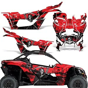 UTV グラフィックス キット デカール Can-Am Maverick X3 DS RS 2ドア 16-22 REAP R用 UTV Graphics Kit Decal for Can-Am Maverick X3 DS RS 2-Door 16-22 REAP R 【並行輸入品】