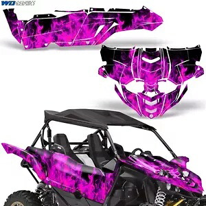 グラフィックキット ヤマハ YXZ 1000 1000R デカールスキン SXS UTV 15-18 アイスピンクに適合 Graphic Kit Fits Yamaha YXZ 1000 1000R Decal Skins SXS UTV 15-18 ICE PINK 【並行輸入品】