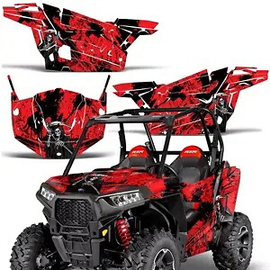 グラフィックキット デカール フルラップ ドア付き ポラリス RZR 900S 2015-2016 リーパーレッド用 Graphic Kit Decal Full Wrap w/ Door for Polaris RZR 900S 2015-2016 REAPER RED 【並行輸入品】
