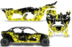 UTV グラフィックス キット デカール Can-Am Maverick X3 4ドア 16-22 Yellow Flames用 UTV Graphics kit Decal for Can-Am Maverick X3 4-Door 16-22 Yellow Flames 【並行輸入品】｜カスタムパーツ WORLD倉庫 75,625円