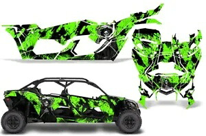 UTV グラフィックス キット デカール Can-Am マーベリック X3 4ドア 16-22 グリーン リーパー用 UTV Graphics kit Decal for Can-Am Maverick X3 4-Door 16-22 Green Reaper 【並行輸入品】｜カスタムパーツ WORLD倉庫 75,625円