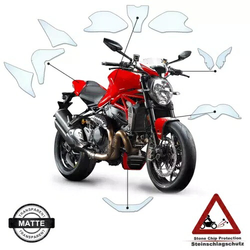 Ducati Monster 1200 2018+ マットに適した TPU ペイント保護 TPU Paint Protection suitable for Ducati Monster 1200 2018+ matte 【並行輸入品】｜カスタムパーツ WORLD倉庫