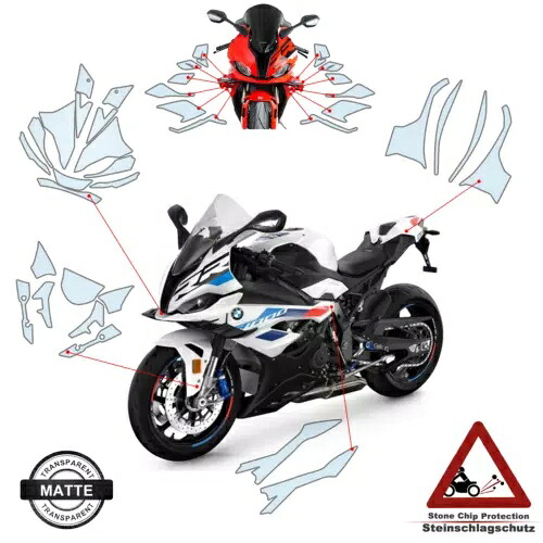 BMW S 1000 RR 2023-2024 マットに適した TPU ペイント保護 TPU Paint Protection suitable for BMW S 1000 RR 2023-2024 matte 【並行輸入品】