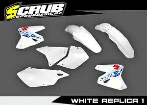 スズキ DRZ400 エンデューロ 1999-2024 プラスチックキット + レプリカデカール適用 Suzuki DRZ400 Enduro 1999-2024 Plastics kit + replica decals applied 【並行輸入品】