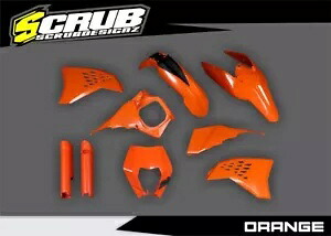 KTM 2008-2011 EXC XC-W プラスチックキット + フォークガード + ヘッドライトマスク + エアボックス KTM 2008-2011 EXC XC-W Plastics kit + Fork guards + Headlight mask + Airbox 【並行輸入品】