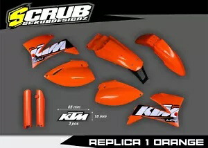 KTM LC4 スーパーモト SM SMC SC 620-660 1999-2004 プラスチック、レプリカデカール付き KTM LC4 Supermoto SM SMC SC 620-660 1999-2004 Plastics with replica decals 【並行輸入品】