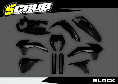 スーパーモト コンバージョンプラキット KTM EXC EXC-F XC-W XCF-W 2016 ブラック SUPERMOTO Conversion Plastic Kit KTM EXC EXC-F XC-W XCF-W 2016 Black 【並行輸入品】
