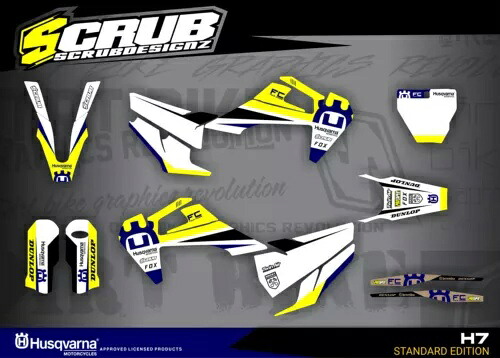 Husqvarna グラフィックス TC - FC 125 250 350 450 - 2019 2020 2021 2022 デカール スクラブ Husqvarna graphics TC - FC 125 250 350 450 - 2019 2020 2021 2022 decals SCRUB 【並行輸入品】