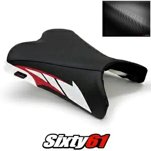 ヤマハ FZ6R シートカバー 2009-2014 2015 2016 2017 フロント ホワイト レッド Luimoto カーボン Yamaha FZ6R Seat Cover 2009-2014 2015 2016 2017 Front White Red Luimoto Carbon 【並行輸入品】