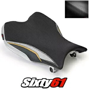GSXR 1000 シートカバー 2009-2016 スズキ ブラック ゴールド シルバー ライダー ルイモト GSXR 1000 Seat Cover 2009-2016 Suzuki Black Gold Silver Rider Luimoto 【並行輸入品】