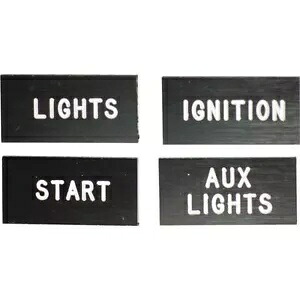 K4ダッシュ内径刻印スイッチラベルステッカー - - 60-103 K4 Dash I.D. Engraved Switch Label Stickers - - 60-103 【並行輸入品】