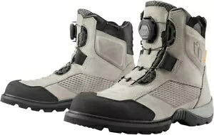 グレー ストームホーク ブーツ - サイズ 10.5 アイコン 3403-1179 防水ストリート バイク ブーツ Gray Stormhawk Boots - Size 10.5 Icon 3403-1179 Waterproof Street Bike Boots 【並行輸入品】
