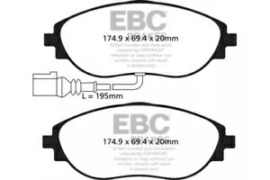 Yellowstuff フロント ブレーキ パッド EBC DP42127R 14-20 アウディ S3 2.0 ターボ用 Yellowstuff Front Brake Pads EBC DP42127R For 14-20 Audi S3 2.0 Turbo 【並行輸入品】