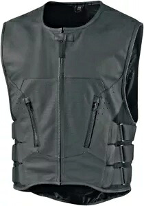 D30 レザー ベスト - ブラック メンズ S/M アイコン 2830-0395 D30 Leather Vest - Black Men's S/M Icon 2830-0395 【並行輸入品】
