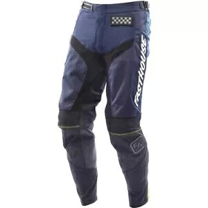 Fasthouse Grindhouse Nova パンツ、ネイビーブルー/フローイエロー Fasthouse Grindhouse Nova Pants, Navy Blue/Flo Yellow 【並行輸入品】
