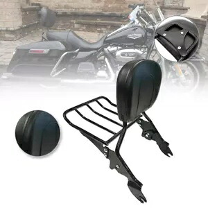 バックレストシーシーバー荷物ラック乗客ハーレーロードキング FLHR に適合 Backrest Sissy Bar Luggage Rack Passenger Fits For Harley Road King FLHR 【並行輸入品】｜カスタムパーツ WORLD倉庫