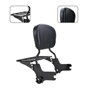 バックレストシーシーバー荷物ラックリアはハーレーロードキング FLHT 1997-2008 に適合 Backrest Sissy Bar Luggage Rack Rear Fits For Harley Road King FLHT 1997-2008 【並行輸入品】