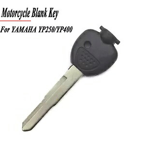 オートバイ 52 ミリメートルノーカットブレードブランクキーシルバービレットヤマハ YP250/YP400 黒 Motorcycle 52MM Uncut Blade Blank Key Silver Billet For YAMAHA YP250/YP400 Black 【並行輸入品】