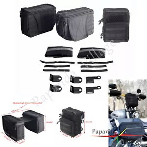 クラブスタイルハンドルバーツールバッグサドルバッグ荷物バッグハーレーダイナスポーツスター用 Club Style Handlebar Tool Bag Saddlebags Luggage Bags For Harley Dyna Sportster 【並行輸入品】