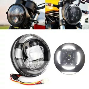 フロント HI/LO ビーム LED ヘッドライト Ducati スクランブラー カフェ レーサー クラシック 2016-2018用 Front HI/LO BEAM LED Headlight For Ducati Scrambler Caf? Racer Classic 2016-2018 【並行輸入品】