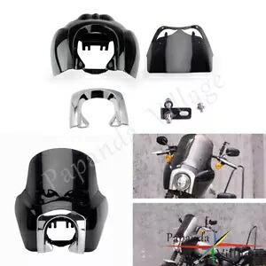 ヘッドライトフェアリング フロントガラス付き ハーレーソフテイル ストリートボブ FXBB 2018-2020用 Headlight Fairing w/ Windshield For Harley Softail Street Bob FXBB 2018-2020 【並行輸入品】