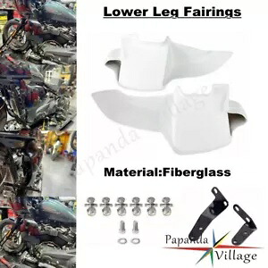 2X ホワイト左右下肢フェアリング保護カバー Dyna Wide Glide FXDWG 用 2X White Left&Right Lower Leg Fairing Protection Cover For Dyna Wide Glide FXDWG 【並行輸入品】