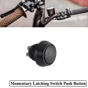 1Pc ユニバーサルブラックモメンタリラッチスイッチプッシュボタンハーレースポーツスター用 1Pc Universal Black Momentary Latching Switch Push Button For Harley Sportster 【並行輸入品】