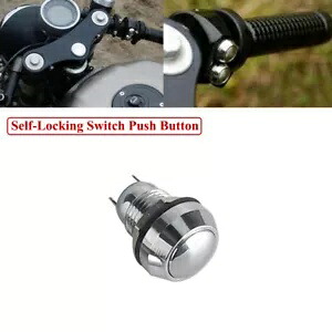 クロームセルフロックスイッチプッシュボタンヘッドフォグライトスイッチボタンソフテイル用 Chrome Self-Locking Switch Push Button Head Fog Light Switch Button For Softail 【並行輸入品】