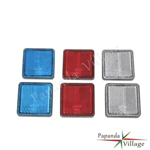 オートバイスクエアリフレクターサイド安全マーカーユニバーサル 46 × 46 ミリメートルダートバイク用 Motorcycle Square Reflector Side Safety Marker Universal 46x46mm For Dirt Bikes 【並行輸入品】
