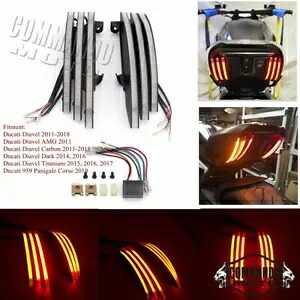 Ducati Diavel 2011-2019 リア LED テールライト実行/ターン/ブレーキ信号ライトランプ For Ducati Diavel 2011-2019 Rear LED Taillight Run/Turn/Brake Signals Light Lamp 【並行輸入品】