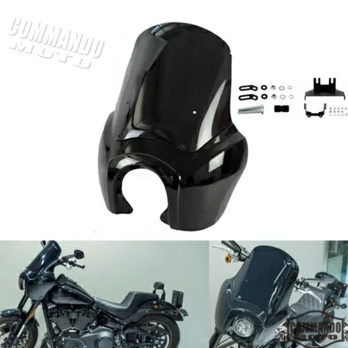 ヘッドライト フェアリング フロントガラス & マウントキット ハーレー ローライダー S FXLRS 2020-2024用 Headlight Fairing Windshield & Mount Kit For Harley Low Rider S FXLRS 2020-2024 【並行輸入品】