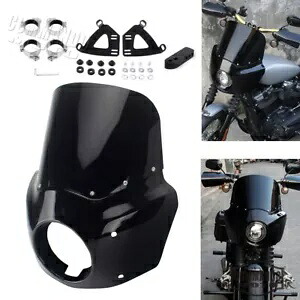 ヘッドライトフェアリングフロントガラスキット Harley Dyna Super Glide Street Bob 2006-17用 Headlight Fairing Windshield Kit For Harley Dyna Super Glide Street Bob 2006-17 【並行輸入品】｜カスタムパーツ WORLD倉庫 57,475円