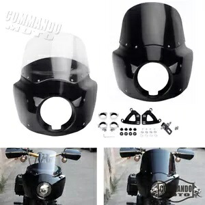 フロントフェアリングフロントガラスキット ハーレーソフテイルスタンダードストリートボブ 2018-2024用 Front Fairing Windshield Kit For Harley Softail Standard Street Bob 2018-2024 【並行輸入品】