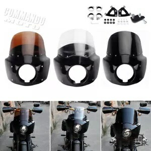ヘッドライト フェアリング フロントガラス & マウントキット ハーレー ストリート ボブ FXDB 2006-2017用 Headlight Fairing Windshield & Mount Kit For Harley Street Bob FXDB 2006-2017 【並行輸入品】