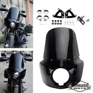 クラブスタイル フロントフェアリング フロントガラスキット ハーレー ローライダー ストリート ボブ 2018-24用 Club Style Front Fairing Windshield Kit For Harley Low Rider Street Bob 2018-24 【並行輸入品】|カスタムパーツ WORLD倉庫