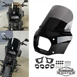ハーレーダイナファットボブ FXFB FXFBS 2018-2024 ヘッドライトフェアリングフロントガラスキット用 For Harley Dyna Fat Bob FXFB FXFBS 2018-2024 Headlight Fairing Windshield Kit 【並行輸入品】