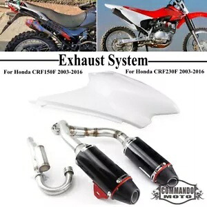 ホンダ CRF230F CRF150F 2003-2016 ダートバイク排気マフラーパイプフルシステム For Honda CRF230F CRF150F 2003-2016 Dirt Bike Exhaust Muffler Pipe Full System 【並行輸入品】