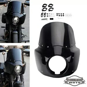 ハーレー ローライダー S FXLRS 2020-2024 ヘッドライトフェアリングフロントガラス & マウントキット用 For Harley Low Rider S FXLRS 2020-2024 Headlight Fairing Windshield & Mount Kit 【並行輸入品】