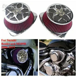 ビッグ吸盤デュアルエアクリーナーフィルターキットスズキブルバード M109R VZR1800 06-19 Big Sucker Dual Air Cleaner Filter Kit For Suzuki Boulevard M109R VZR1800 06-19 【並行輸入品】