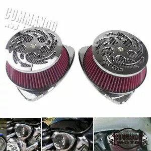 オートバイデュアルインテークフィルタービッグエアクリーナースズキブルバード M109R 2006-19 Motorcycle Dual Intake Filter Big Air Cleaner For Suzuki Boulevard M109R 2006-19 【並行輸入品】