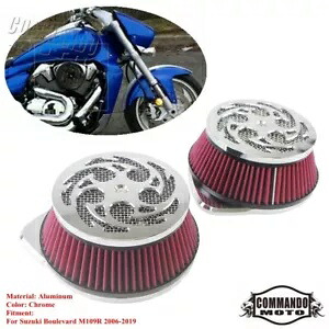 スズキブルバード M109R VZR1800 2006-2019 デュアルエアクリーナー吸気フィルター For Suzuki Boulevard M109R VZR1800 2006-2019 Dual Air Cleaner Air Intake Filter 【並行輸入品】|カスタムパーツ WORLD倉庫