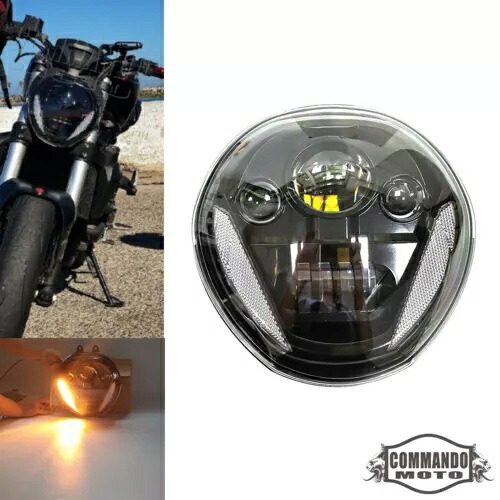 オートバイ LED ヘッドライト DRL ターンシグナル付き Ducati モンスター 821 1200 2014-17 Motorcycle LED Headlight w/ DRL Turn Signals For Ducati Monster 821 1200 2014-17 【並行輸入品】