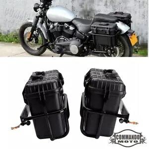ABS サドルバッグ + ブラケット + ハーレーストリートボブ FXBB FXBBS 2018-2023 用ターンライト ABS Saddlebag + Bracket + Turn Lights For Harley Street Bob FXBB FXBBS 2018-2023 【並行輸入品】