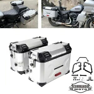 ハーレーストリートボブ FXBB FXBBS FXST 2018-2023 アルミサイドケース & マウントキット用 For Harley Street Bob FXBB FXBBS FXST 2018-2023 Aluminum Side Case & Mount Kit 【並行輸入品】