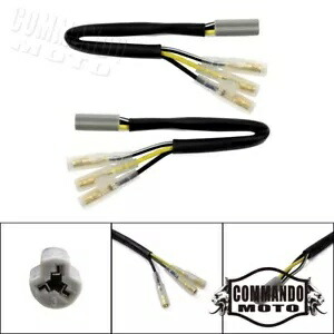 2 x ワイヤーインジケーターターンシグナルアダプタープラグコネクター Yamaha YZF-R6 FZ-1 FZ8用 2 x Wire Indicator Turn Signal Adapter Plug Connector For Yamaha YZF-R6 FZ-1 FZ8 【並行輸入品】