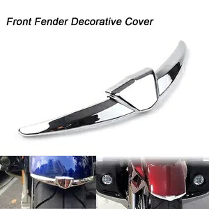クロームフロントフェンダーチップトリム保護カバーホンダゴールドウィング GL1800 18-22- Chrome front fender tip trim protective cover for Honda Goldwing GL1800 18-22- 【並行輸入品】