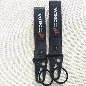 2 個バックパックキーリングフックストラップ金属キーホルダーストラップ両面ホンダ用 2PCS Backpack Key Ring Hook Strap Metal Keychain Lanyard Double Side For Honda 【並行輸入品】