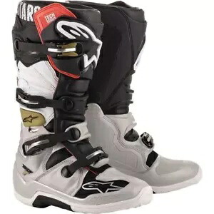 Alpinestars Tech 7 ブーツ、ブラック/グレー/ホワイト/ゴールド - 全サイズ Alpinestars Tech 7 Boots, Black/Grey/White/Gold - All Sizes 【並行輸入品】|カスタムパーツ WORLD倉庫